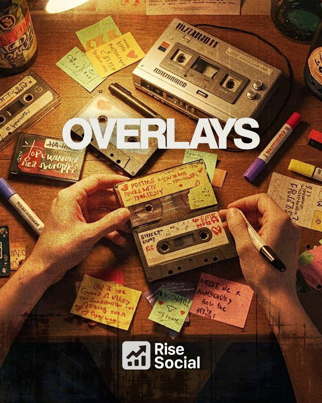 Overlays e elementos visuais para videos